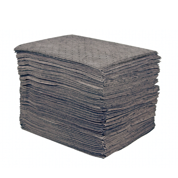 UNIVERSAL MEDIUM WEIGHT  SORBENT PAD 15X18 GREY 100CS