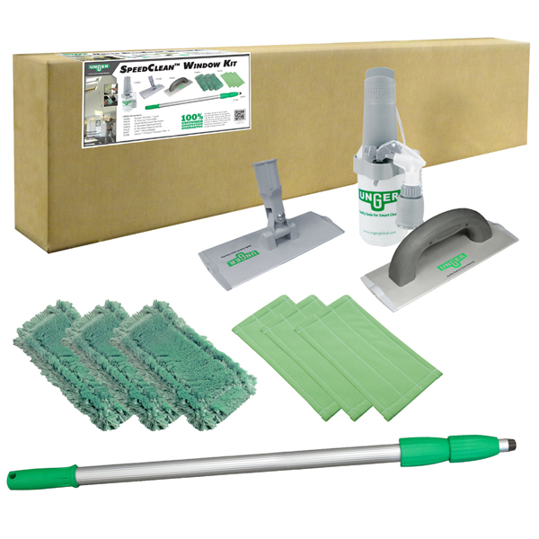 UNGER SPEEDCLEAN WINDOW KIT W/ HANDHELD 1KT
