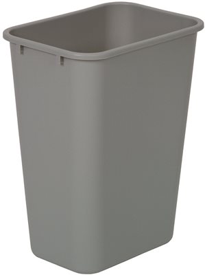 CONTINENTAL 41 QT GREY RECTANGULAR WASTEBASKET 12CS