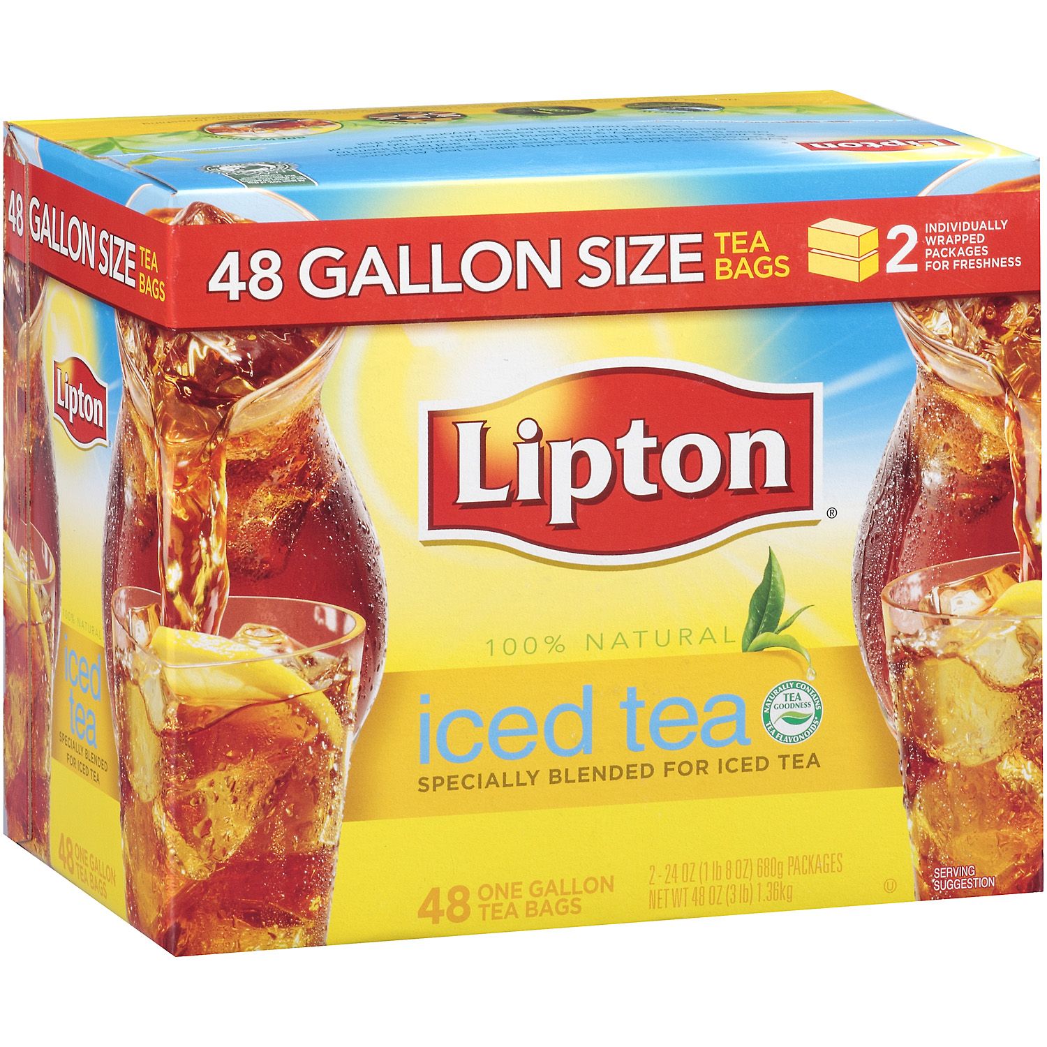 LIPTON ICED TEA GALLON SIZE TEA BAGS 24 COUNT 
