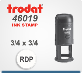 TRODAT 46019 3/4&quot; X 3/4&quot; ROUND SELF INKING STAMPER 1EA