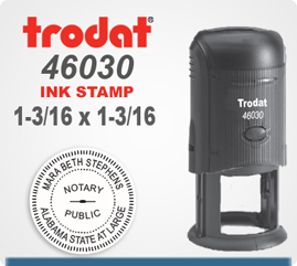 TRODAT 46030 1 3/16&quot; X 1 3/16&quot; ROUND SELF INKING