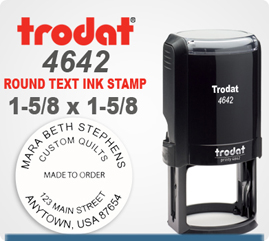 TRODAT 4642 1 5/8&quot; X 1 5/8&quot; ROUND SELF INKING STAMPER 1EA