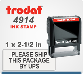 TRODAT 4914 1&quot; X 2 1/2&quot; SELF INKING STAMPER 1EA