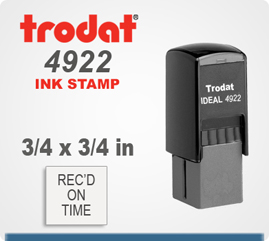 TRODAT 4922 3/4&quot; X 3/4&quot; SQUARE SELF INKING STAMPER 1EA