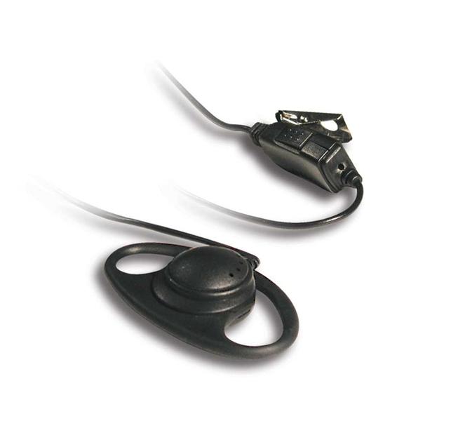D-RING EAR HANGER W/PTT &amp; MIC - 1EA