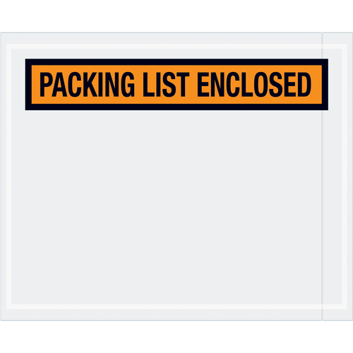 4.5 X 5.5&quot; ORANGE &quot;PACKING  LIST ENCLOSED&quot; ENVELOPE