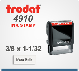 TRODAT 4910 3/8&quot; X 1 1/32&quot; SELF INKING STAMPER 1EA